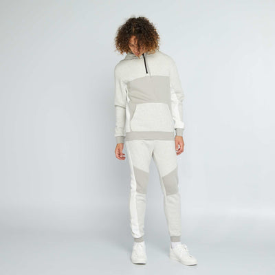 Sweatshirt fabric tracksuit bottoms GREY