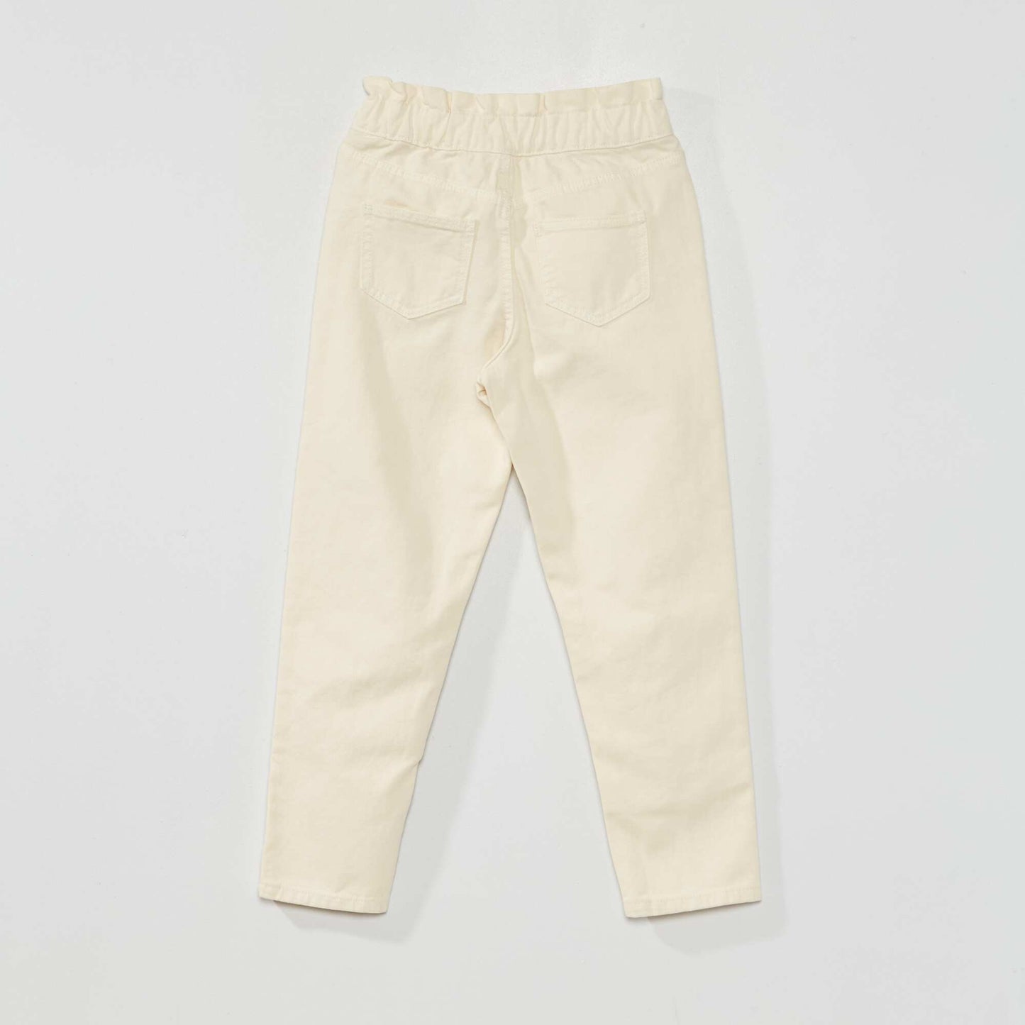 Mom-fit denim trousers WHITE