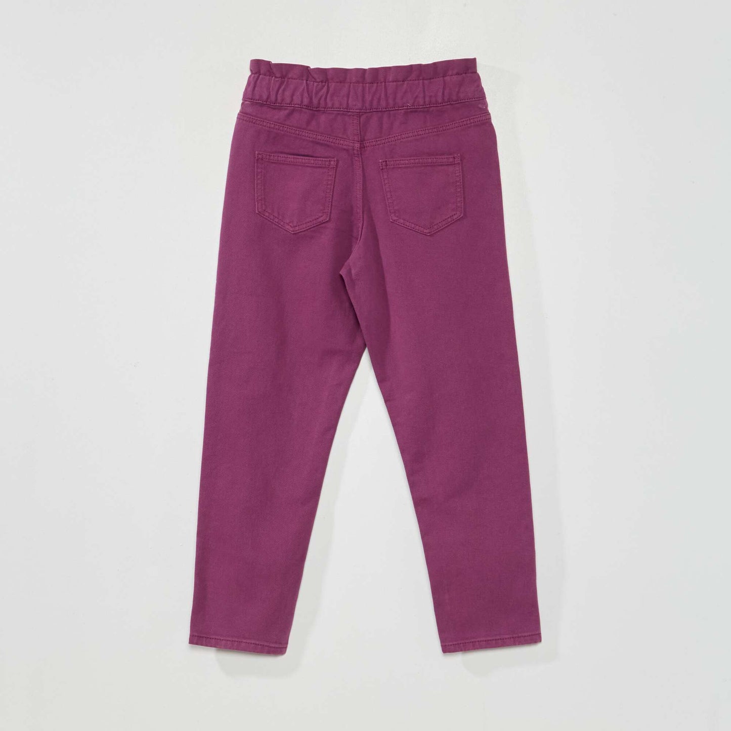 Mom-fit denim trousers prune