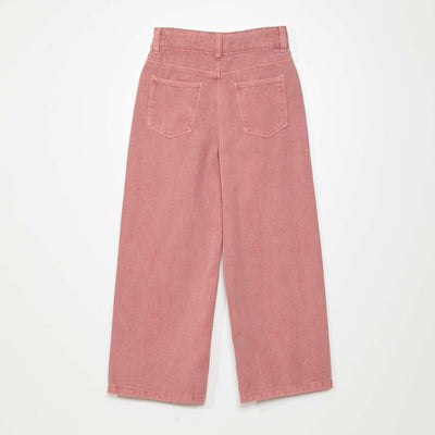 Wide-leg 5-pocket jeans PINK
