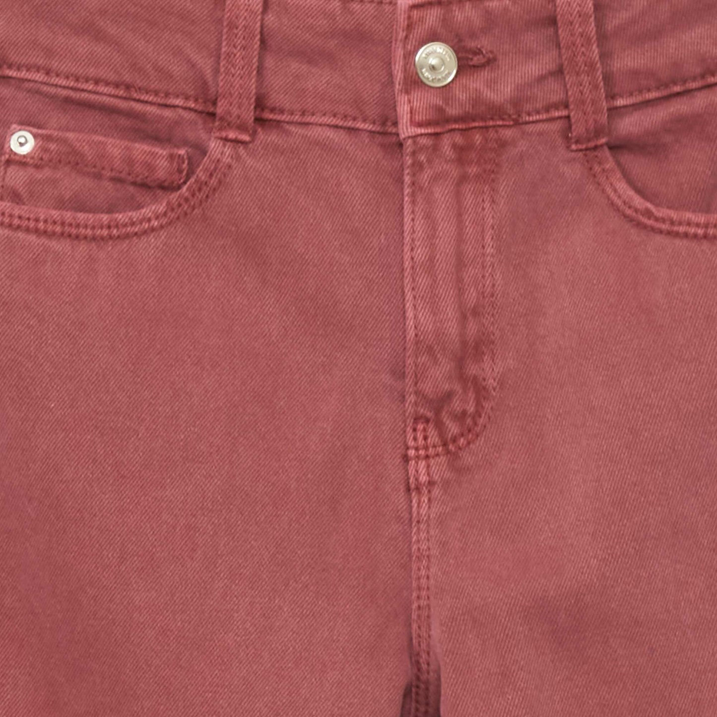 Wide-leg 5-pocket jeans dark burgundy