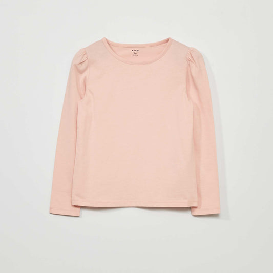 Long-sleeved jersey T-shirt PINK