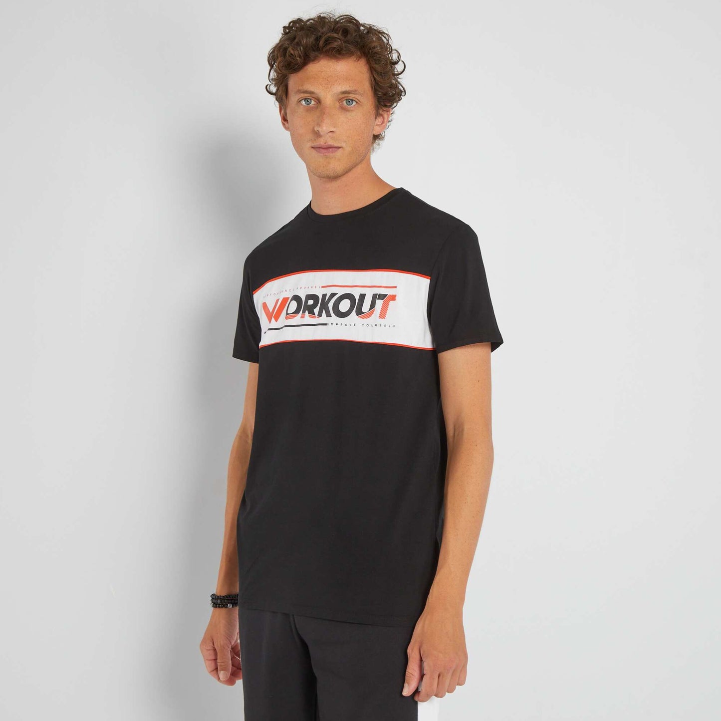 Jersey sports T-shirt BLACK