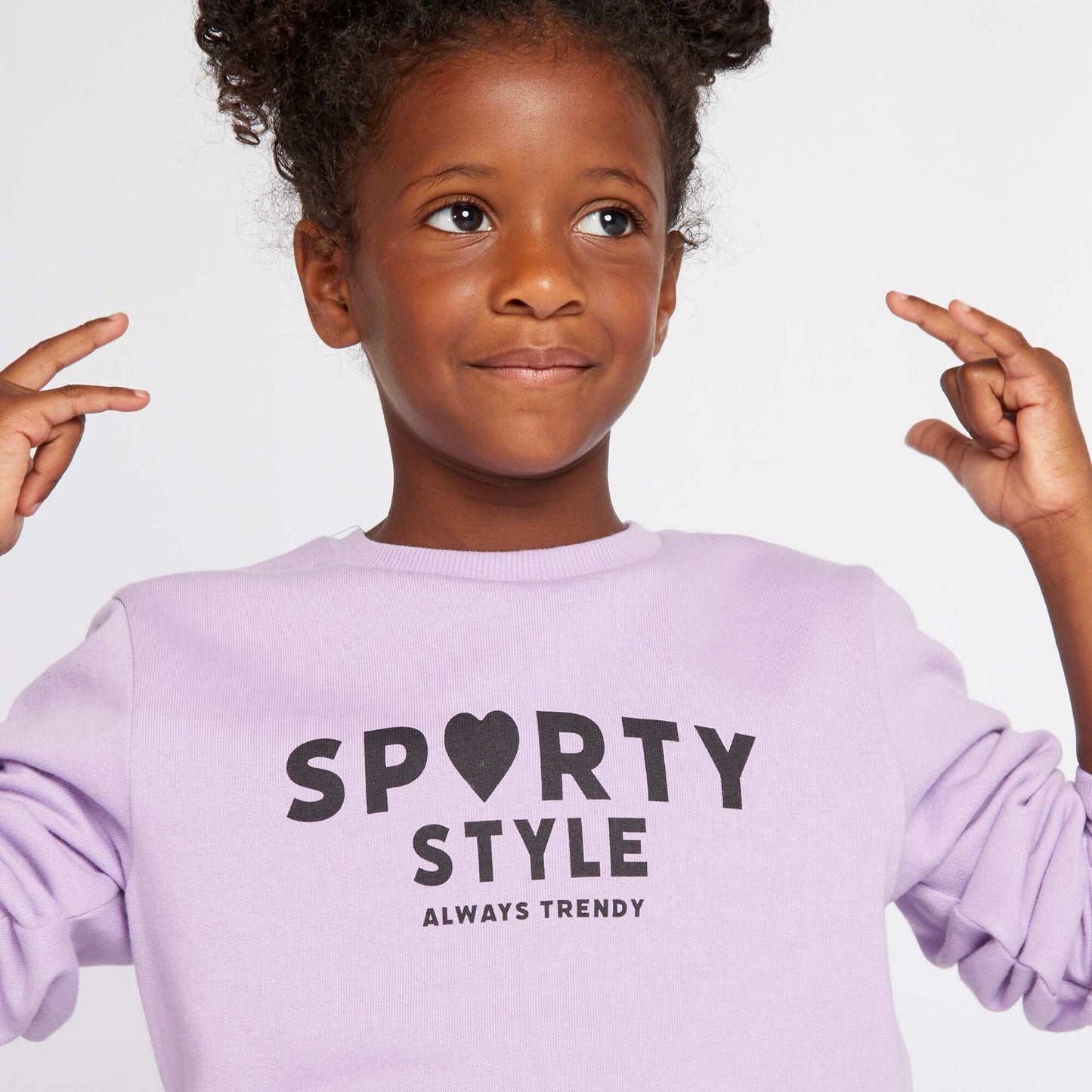 Sweatshirt with printed lettering Purple