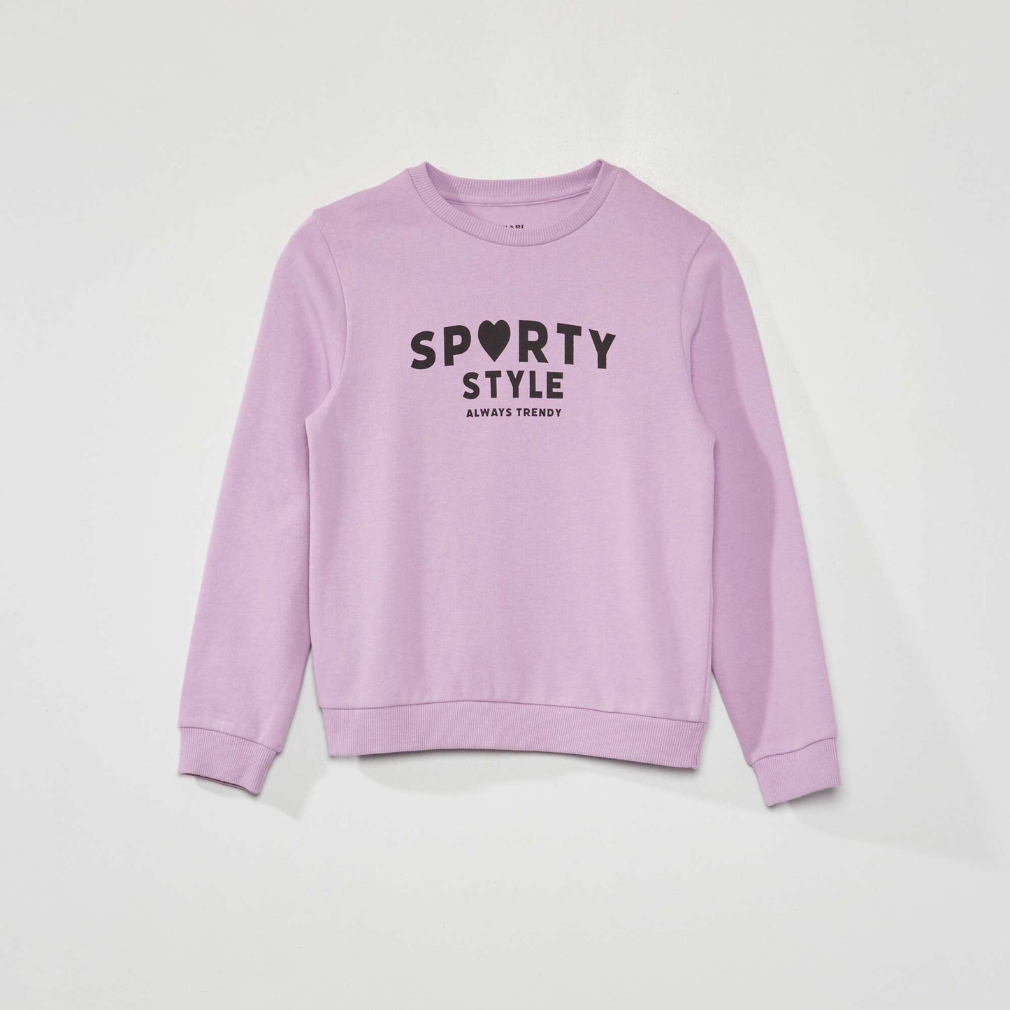 Sweatshirt with printed lettering Purple