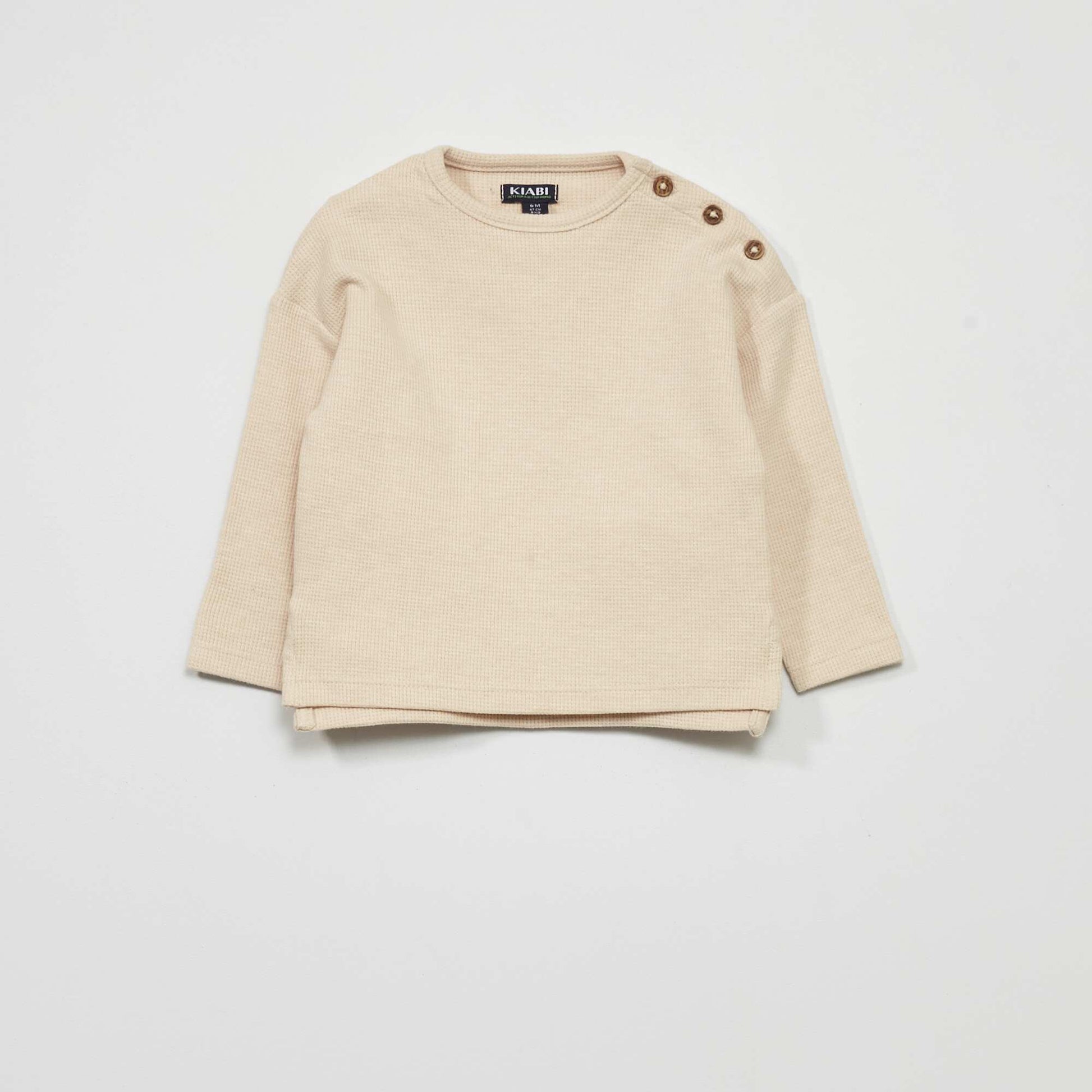 Waffle-knit set - Two-piece set BEIGE