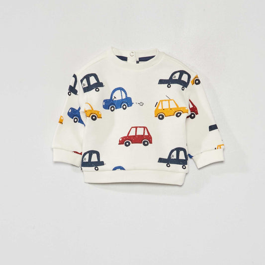 Sweatshirt with stylish print SNOW CARS