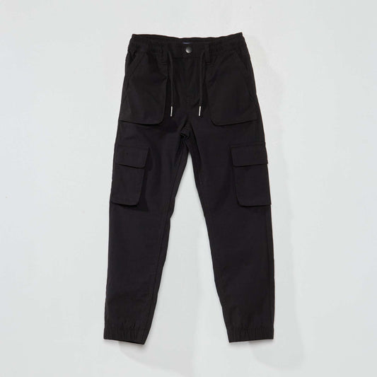 Stretch fabric combat trousers Black