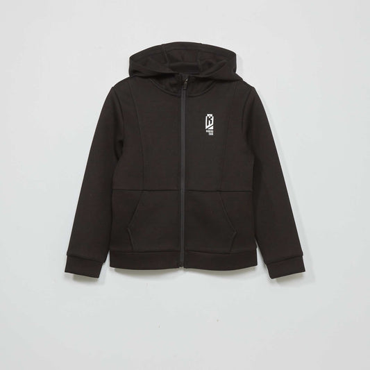 Zip-up hoodie BLACK