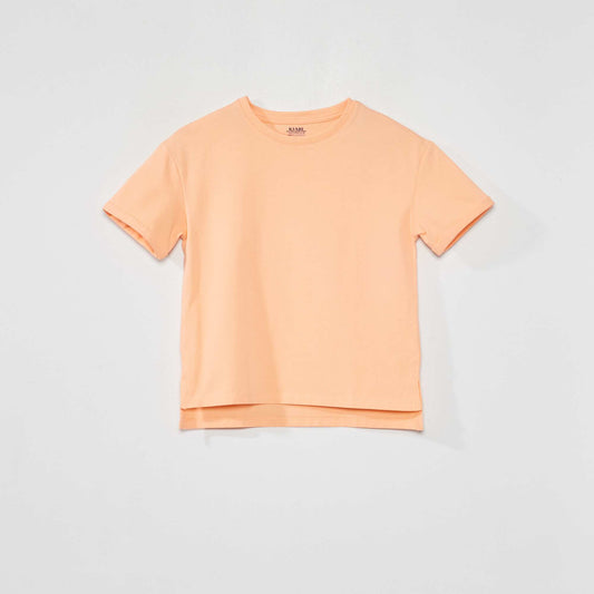 Jersey T-shirt with turn-ups ORANGE