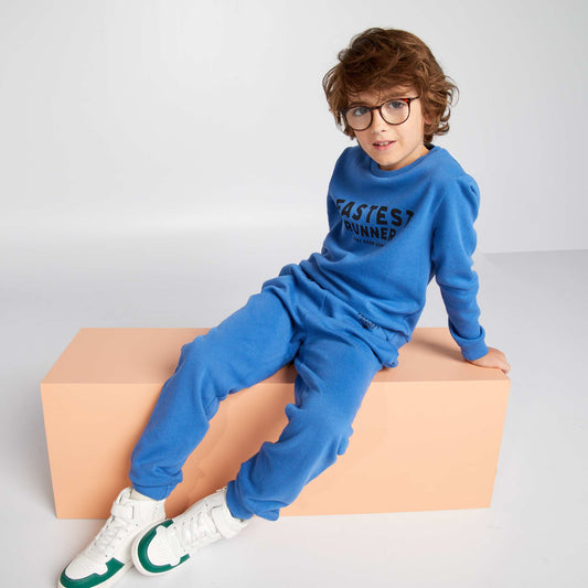 Sweatshirt fabric joggers Blue