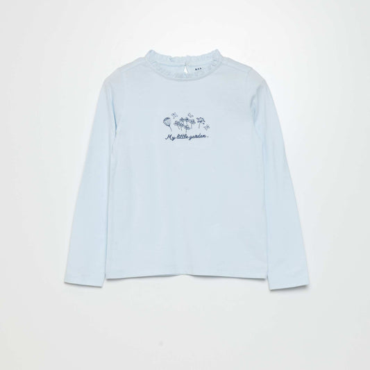 Long-sleeved jersey T-shirt BLUE