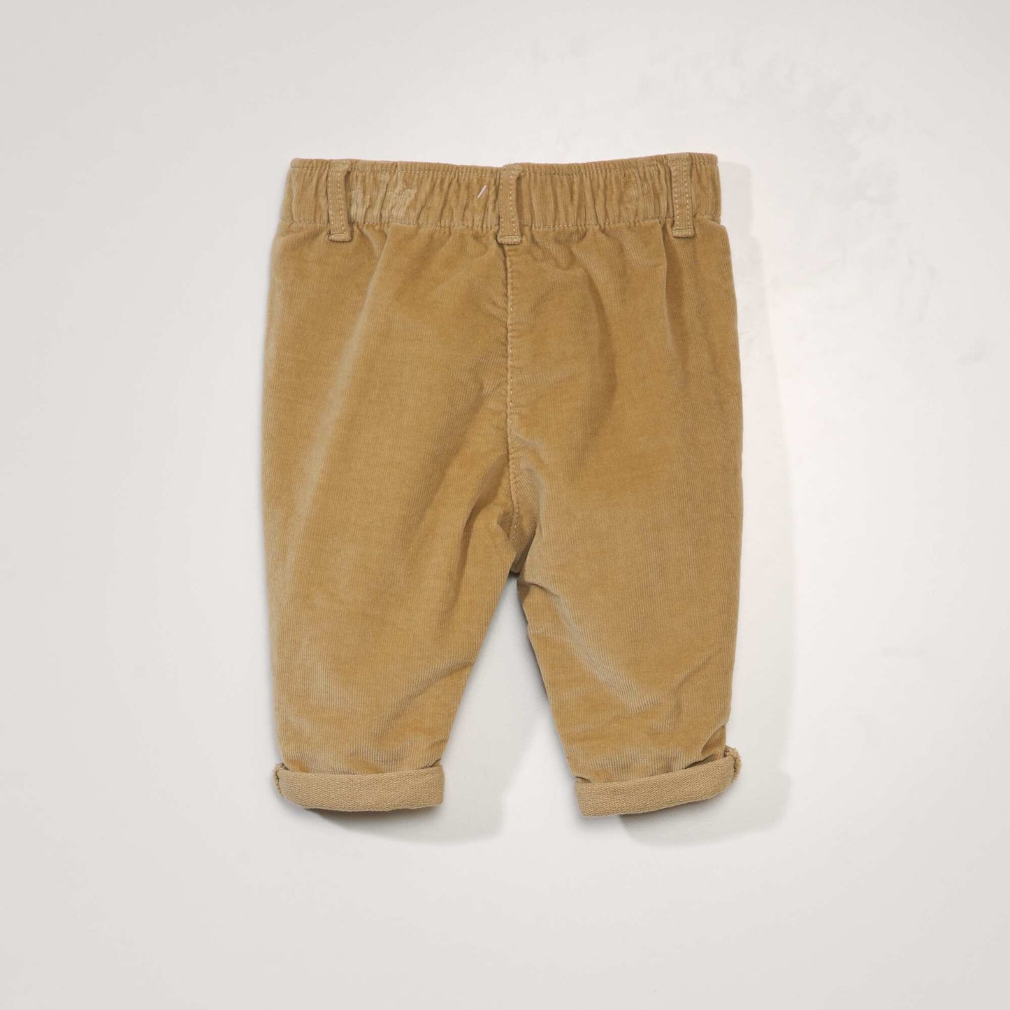 Corduroy paperbag trousers WARM BEIGE