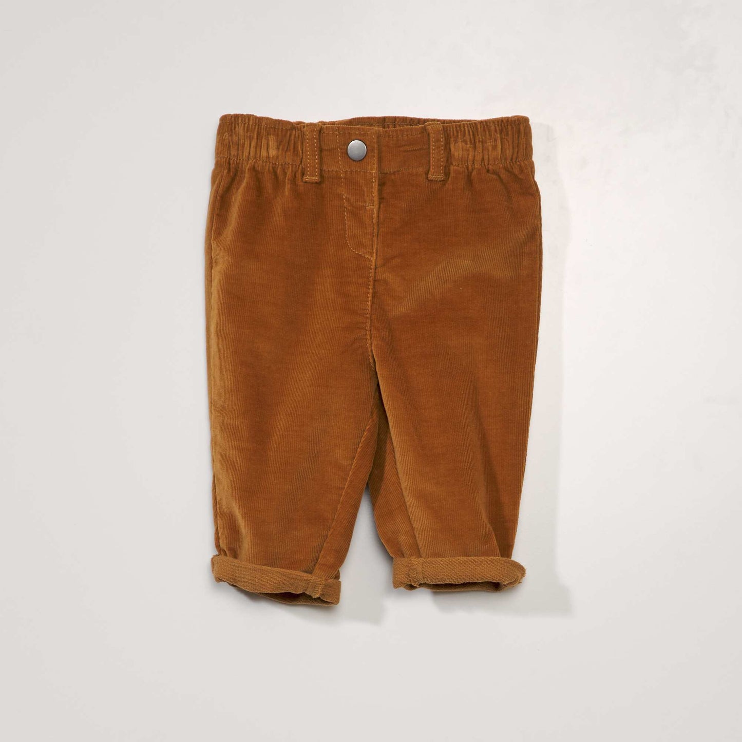 Corduroy paperbag trousers BROWN SUGAR