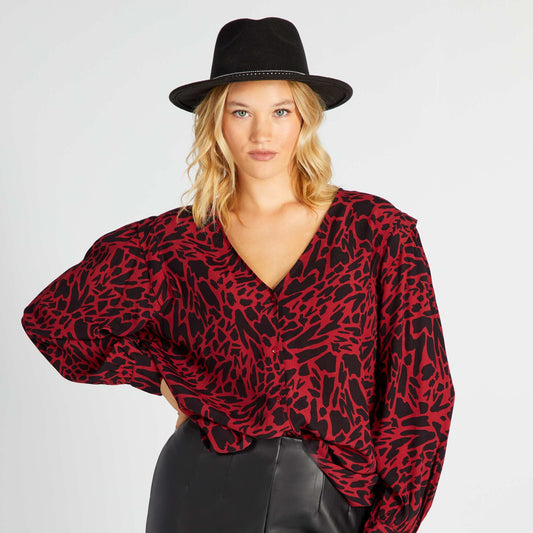 Flowing patterned blouse TACHYRUB