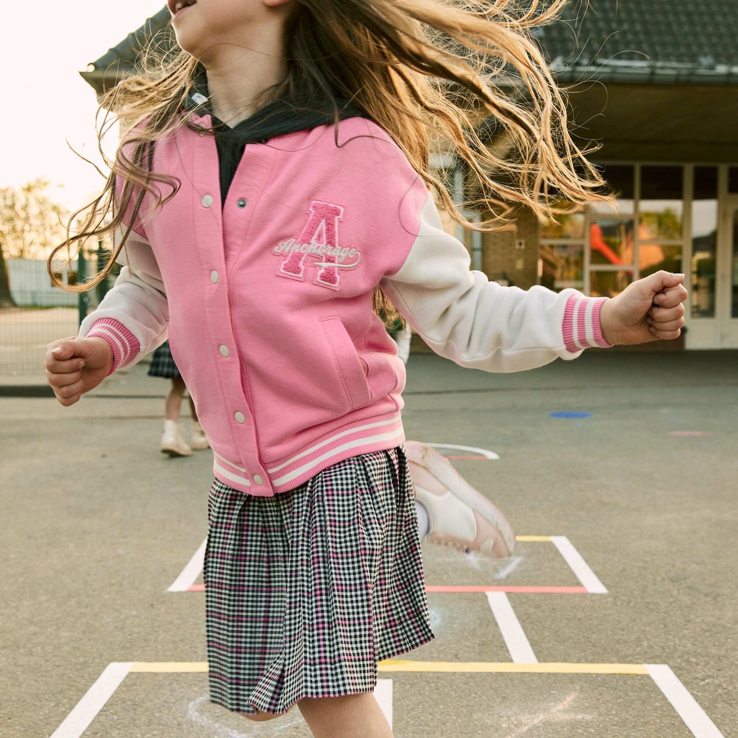 Campus-style jacket Pink