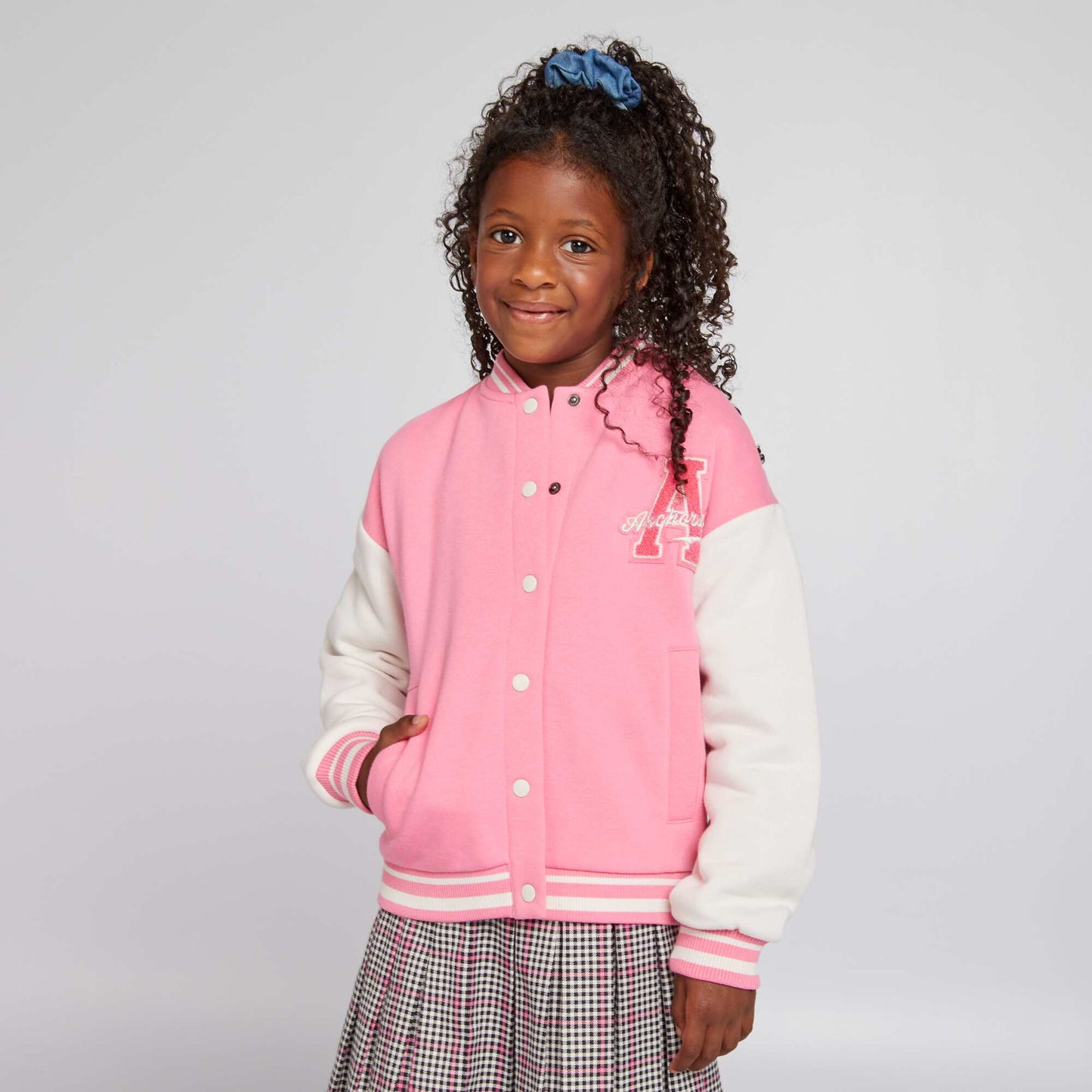 Campus-style jacket Pink