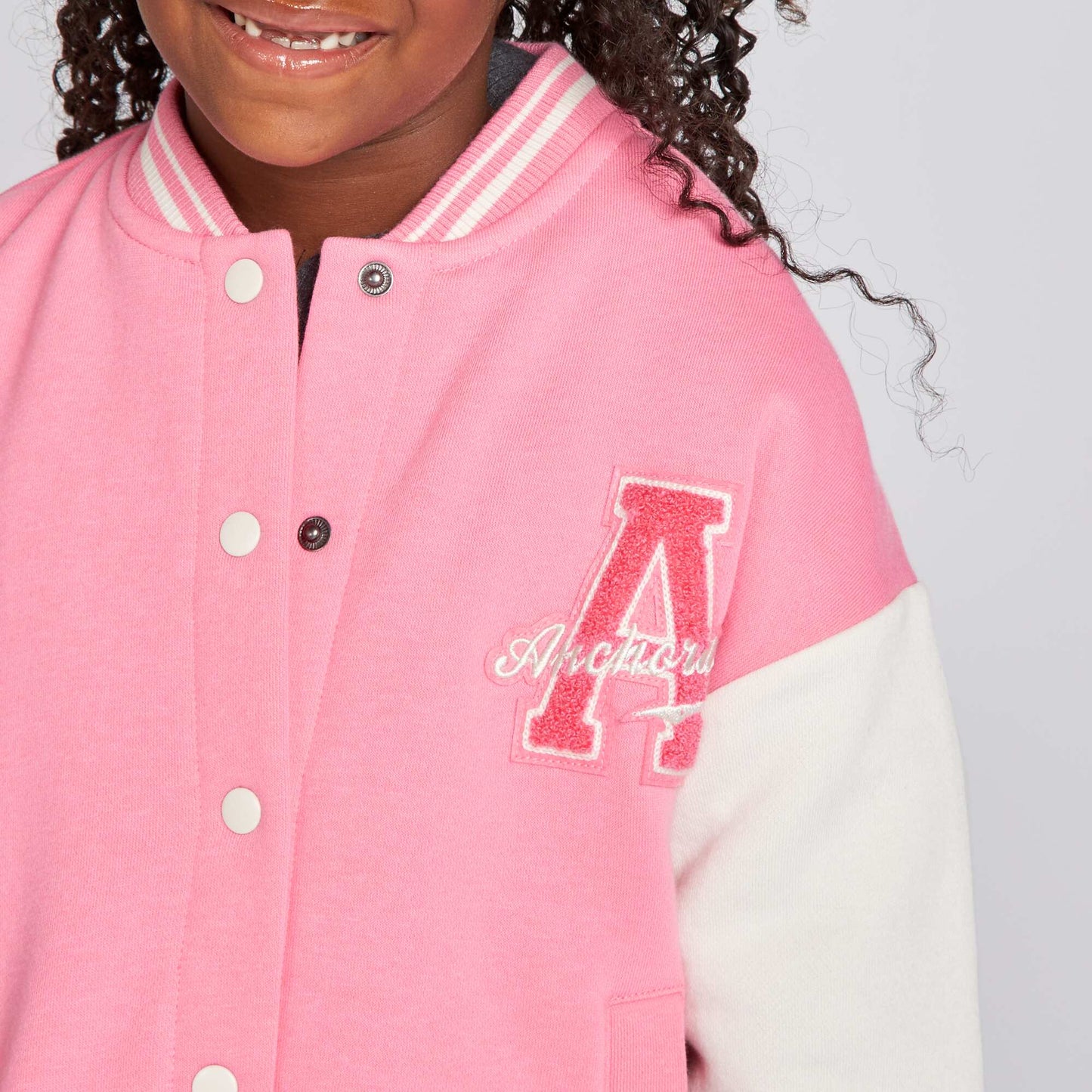 Campus-style jacket Pink