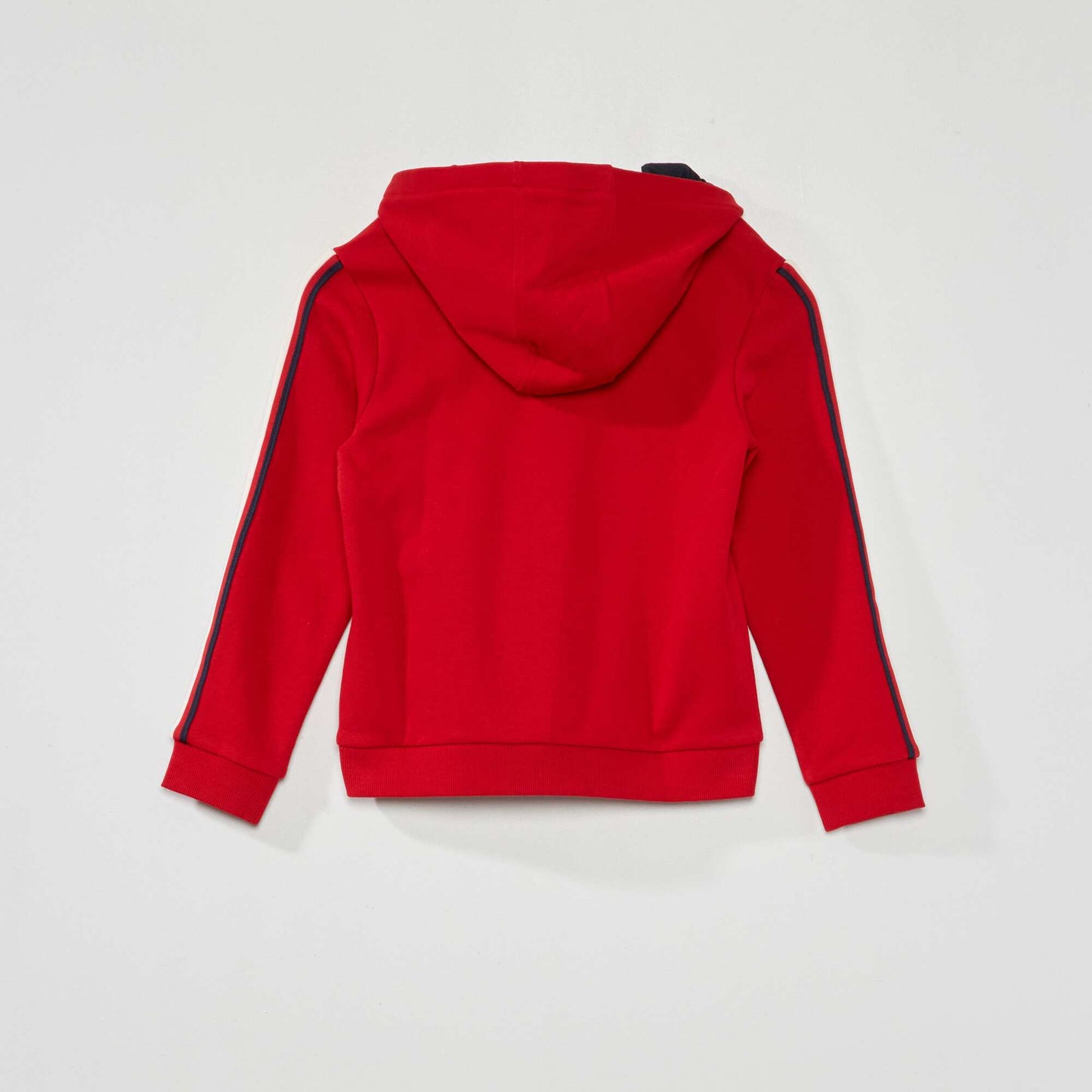 Hoodie with three-tone stripe SAVVY_RED