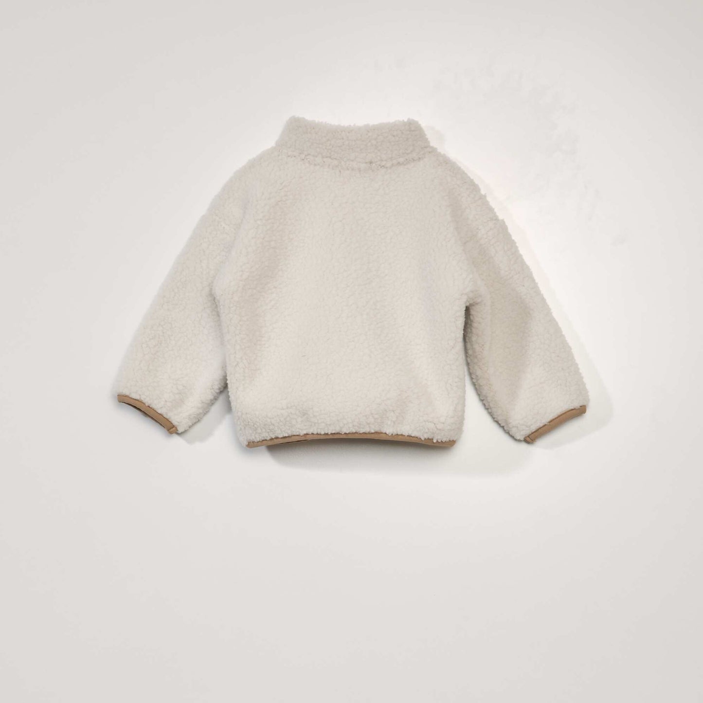 Zip-up sherpa sweatshirt White