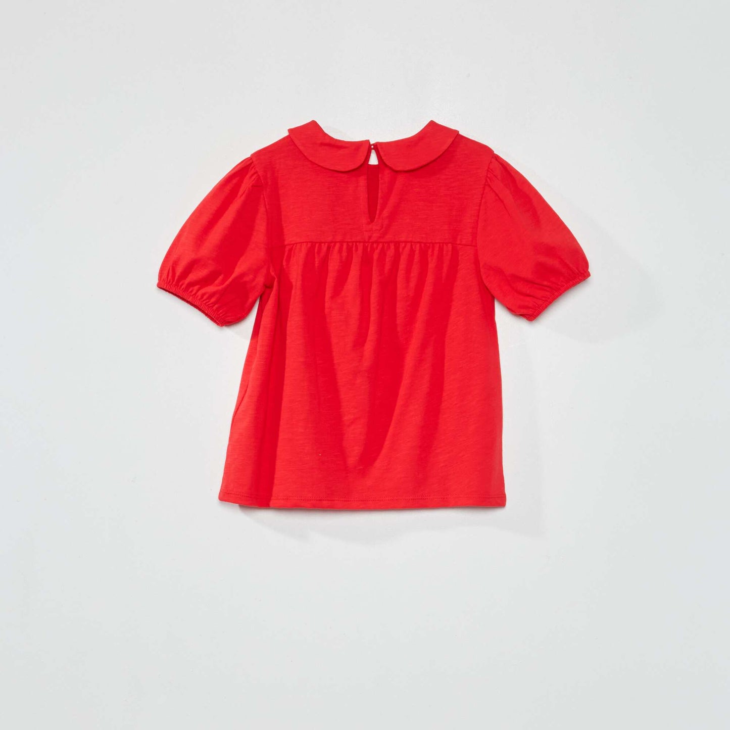 T-shirt with Peter Pan collar RED