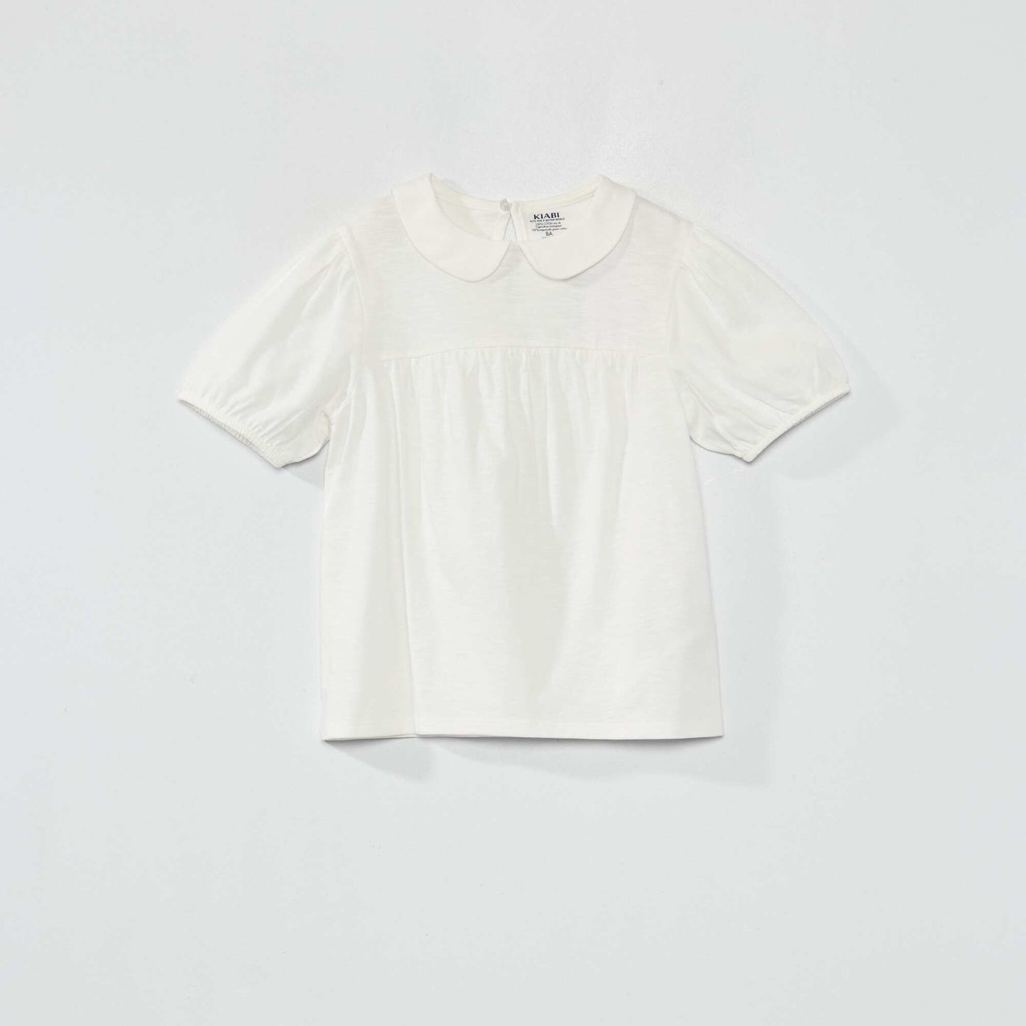 T-shirt with Peter Pan collar WHITE