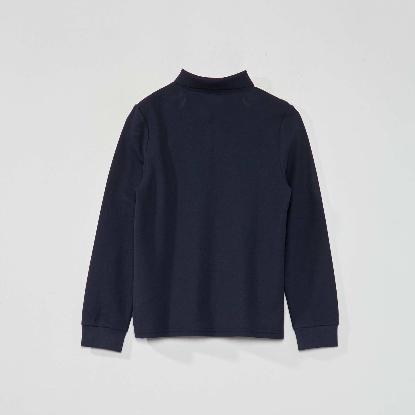 Piqué knit polo shirt blue