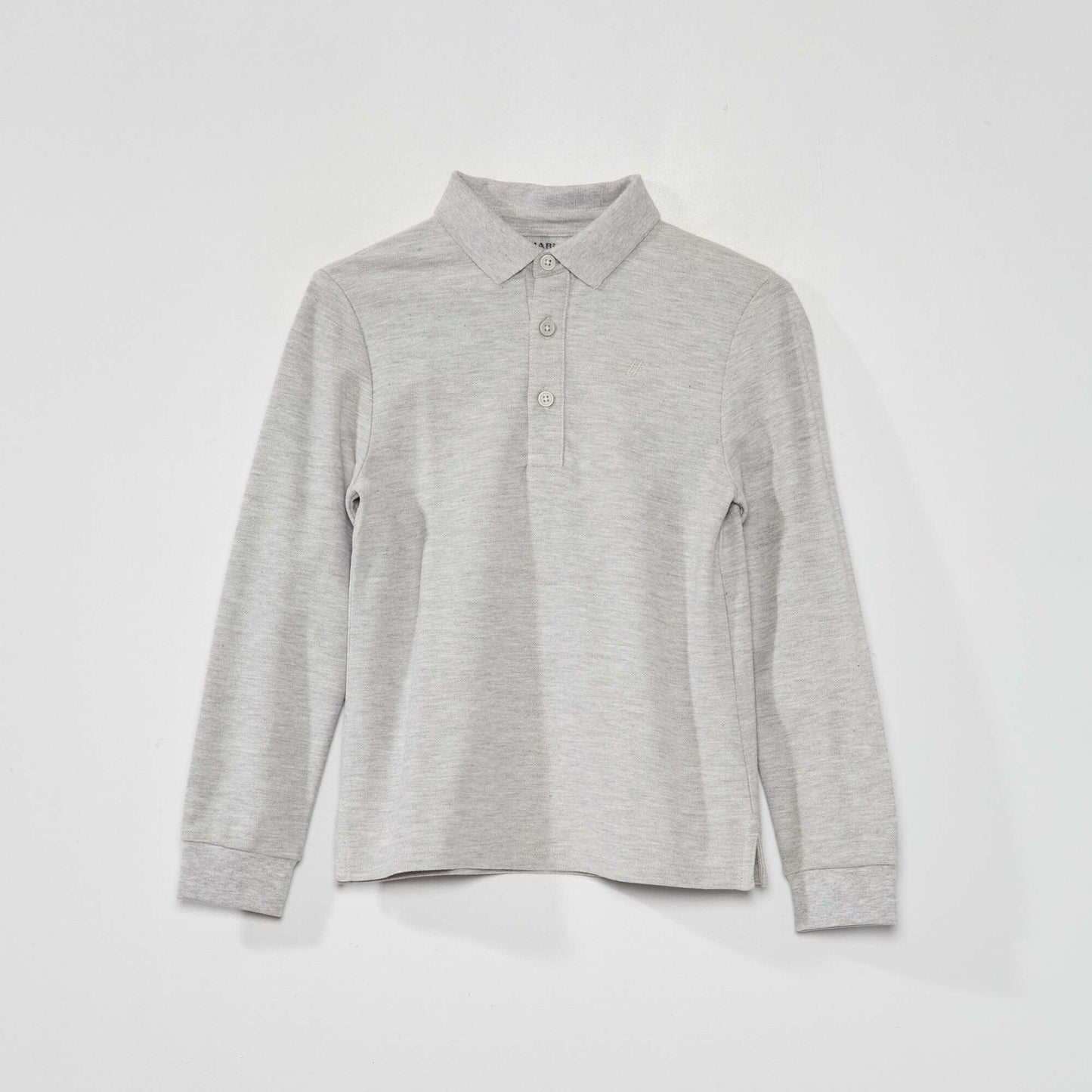 Piqué knit polo shirt Grey