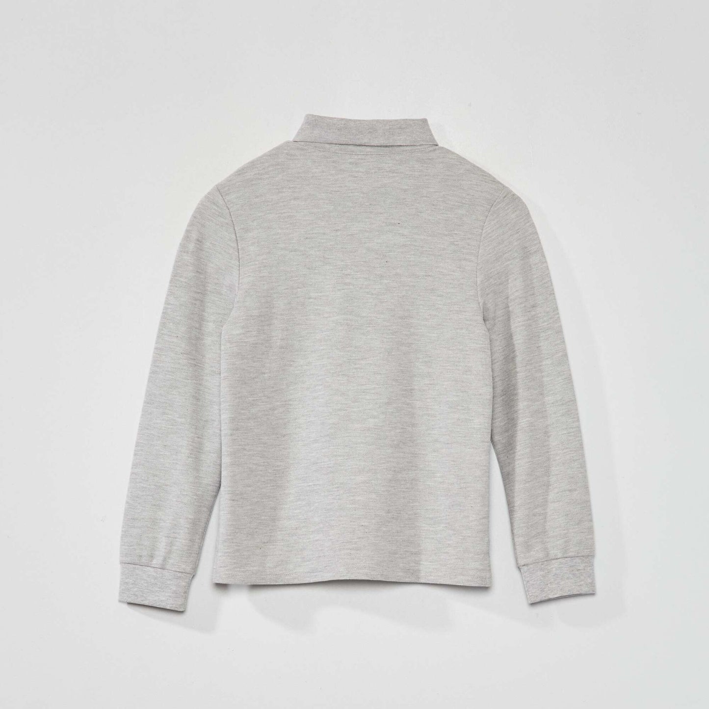 Piqué knit polo shirt Grey