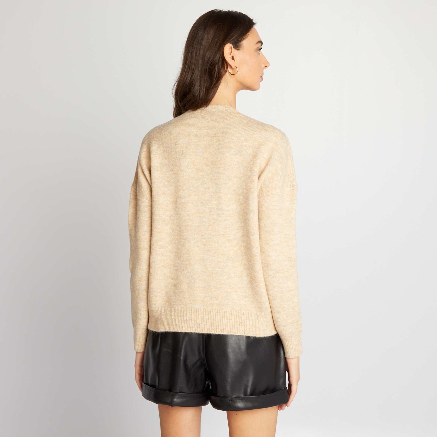 Sweater with drop shoulders B2801