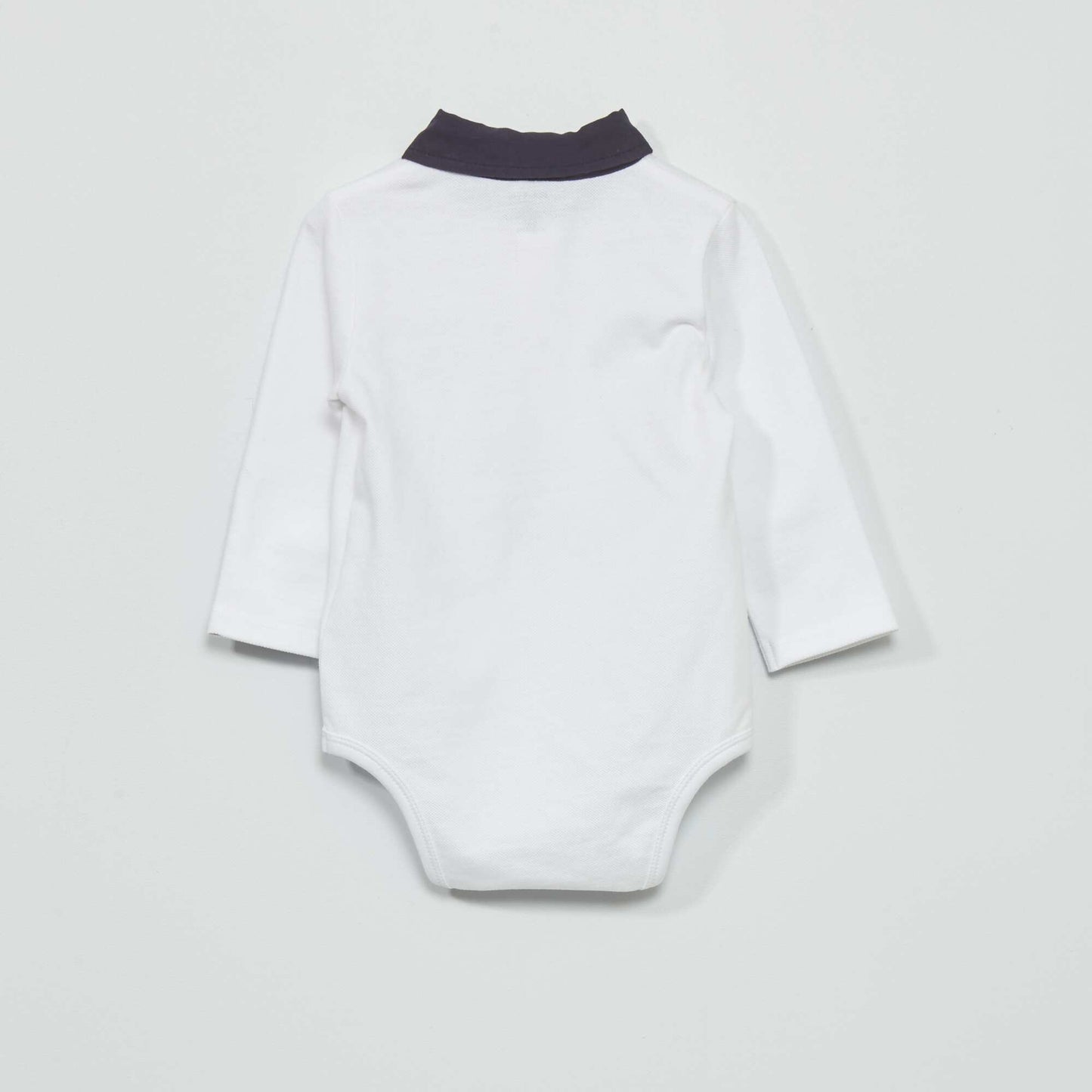 Polo-style piqué knit body White