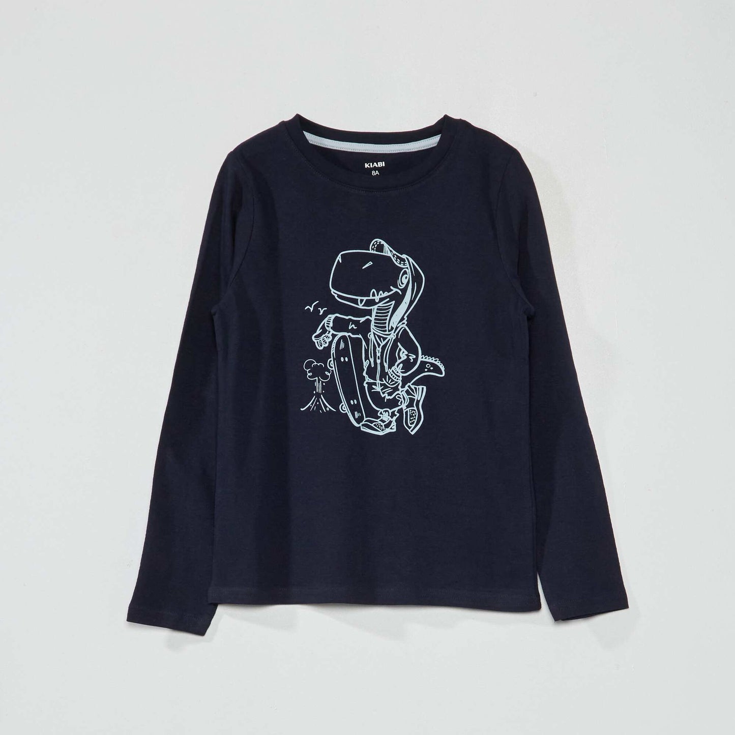 Long-sleeved T-shirt with print NAVY_DINO