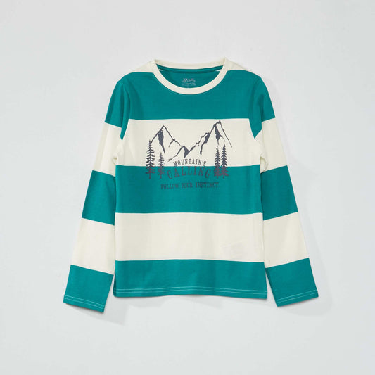 Long-sleeved jersey T-shirt GREEN