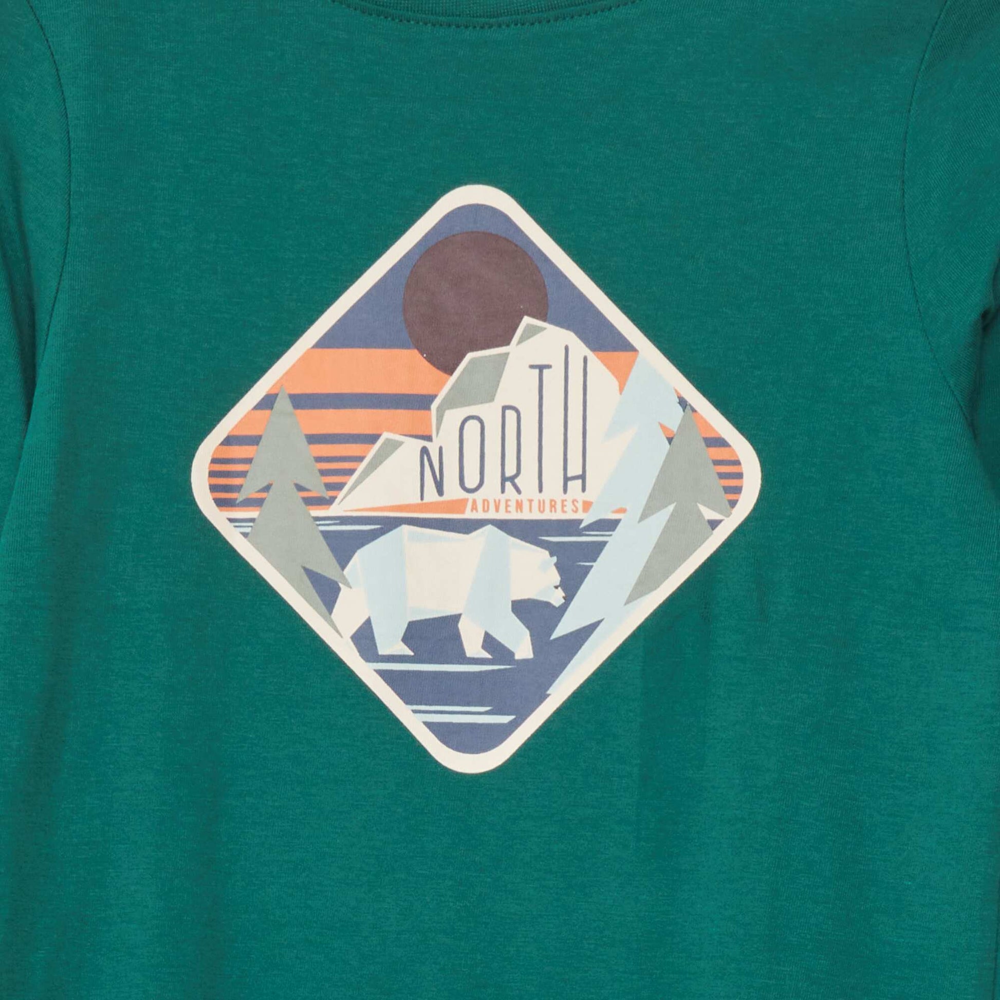Long-sleeved printed T-shirt HUNT_BEAR