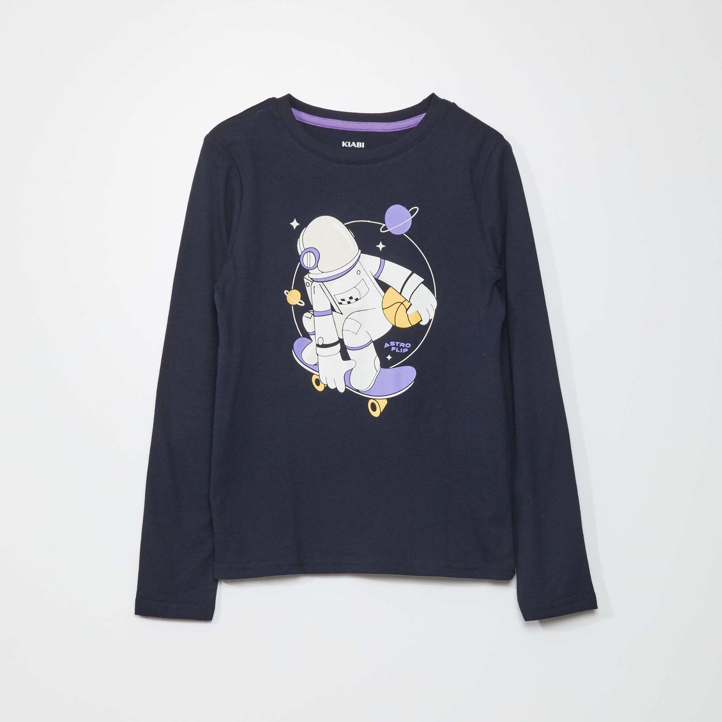Long-sleeved printed T-shirt DARK_COSMO