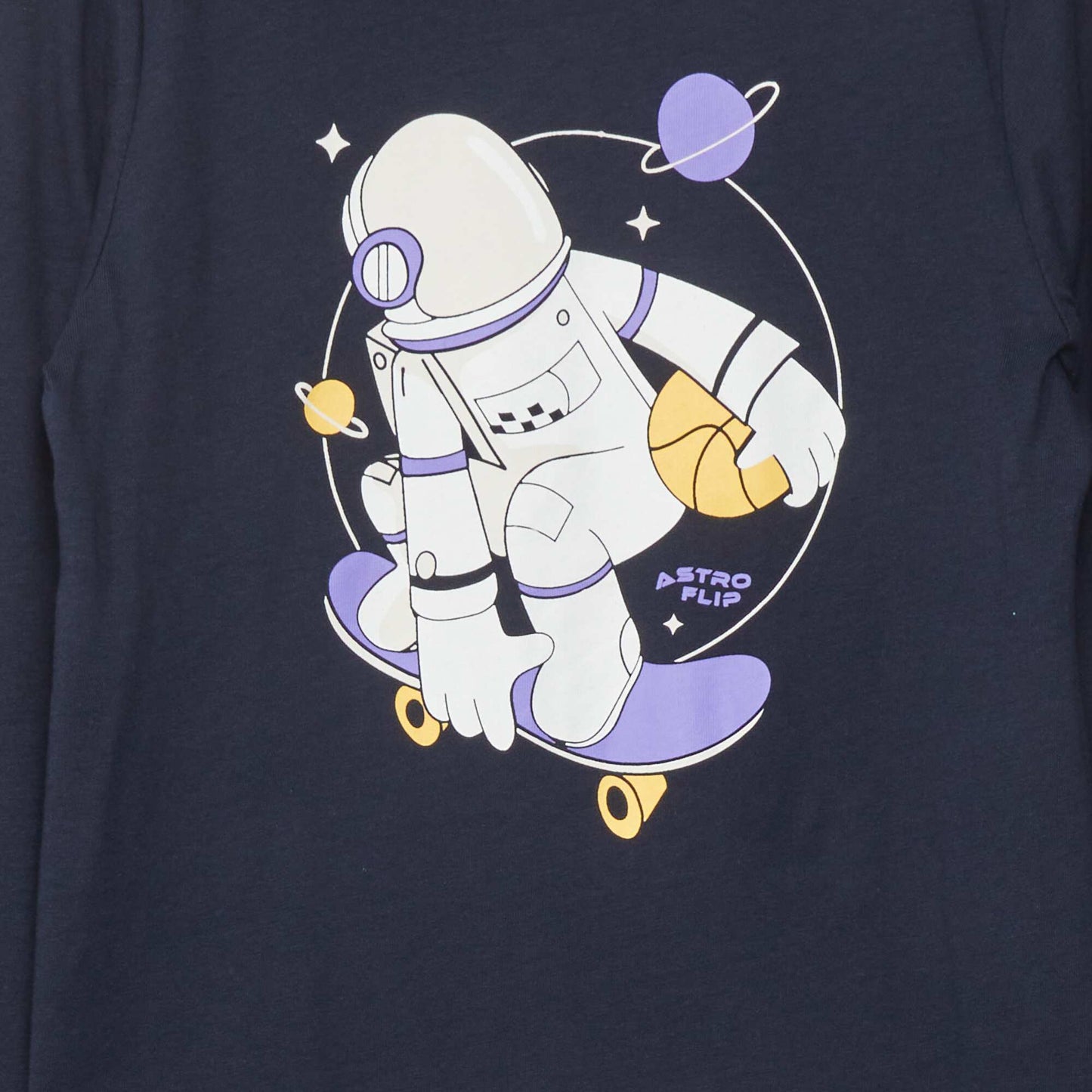 Long-sleeved printed T-shirt DARK_COSMO