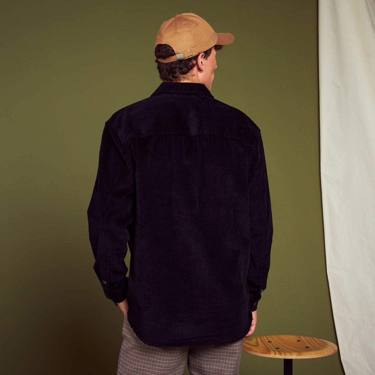 Corduroy overshirt black