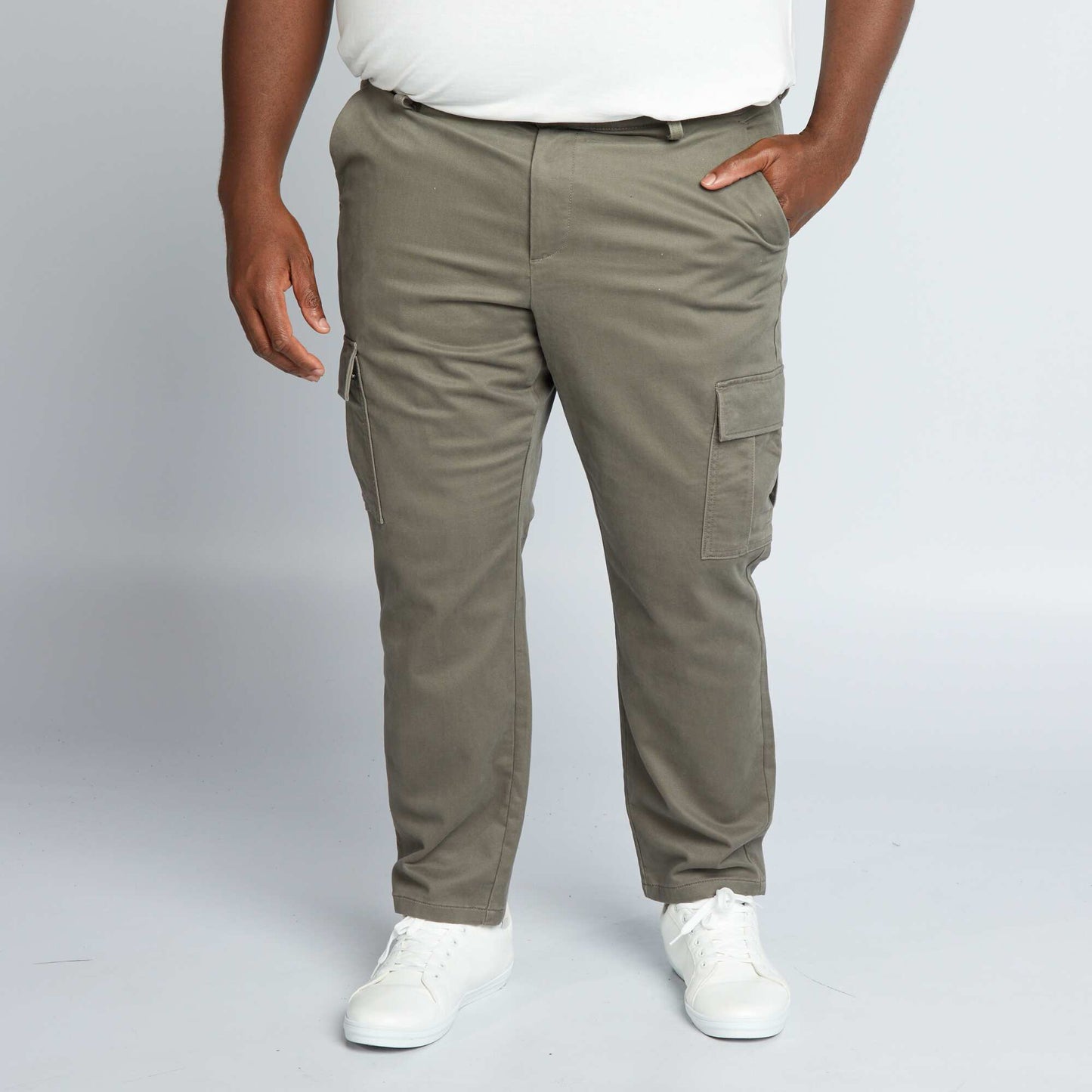 Trousers with side pockets KHAKI