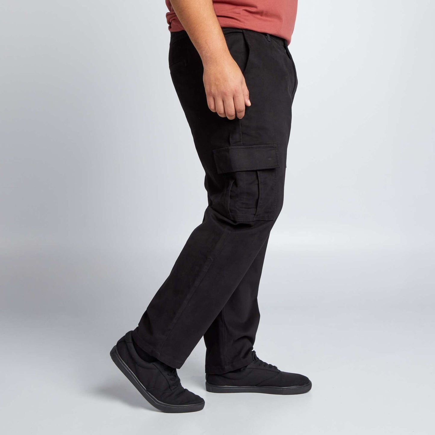 Trousers with side pockets black