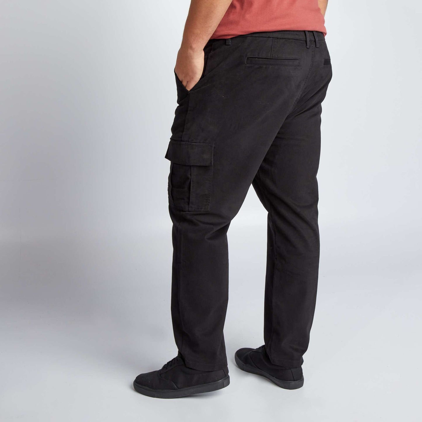 Trousers with side pockets black