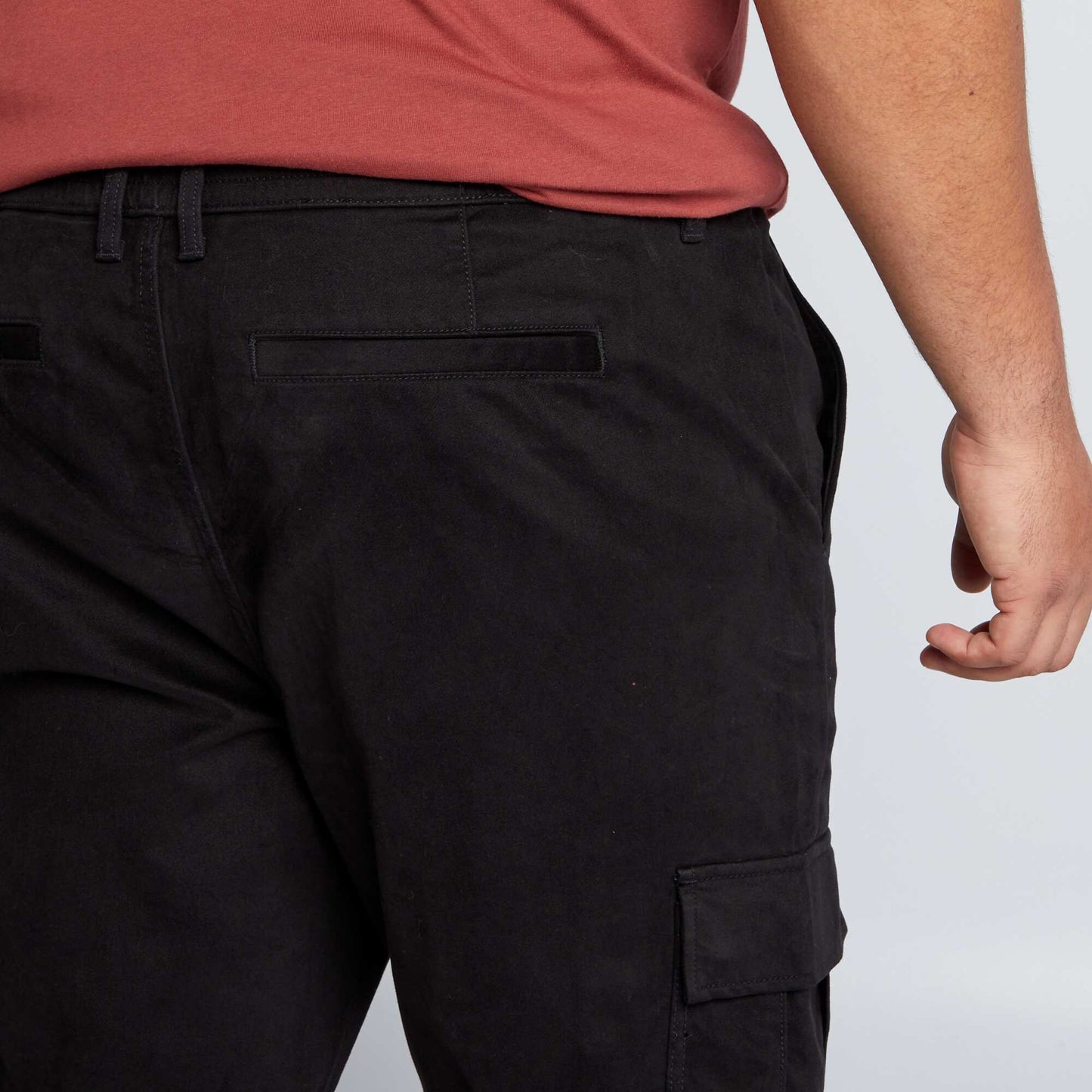 Trousers with side pockets black