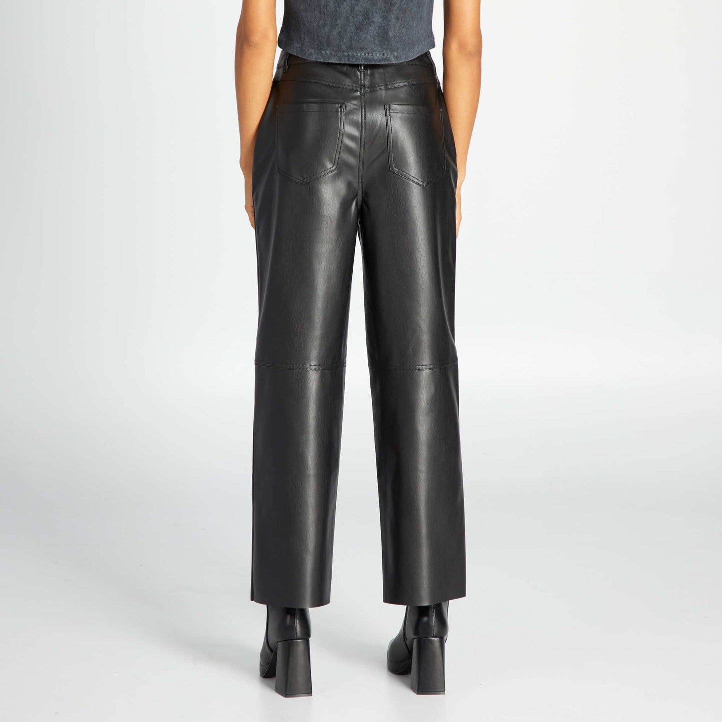 Synthetic trousers black