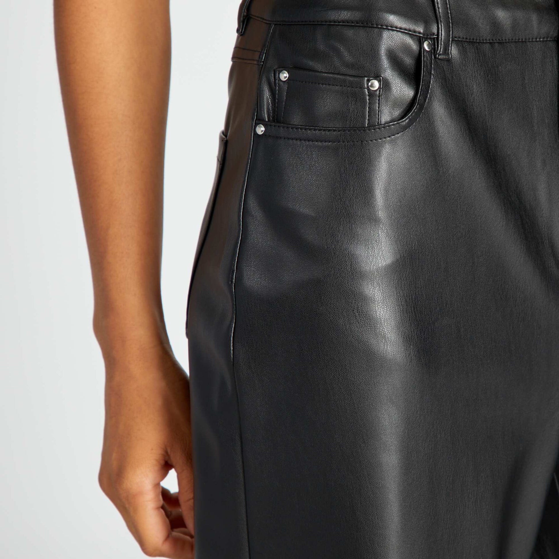 Synthetic trousers black