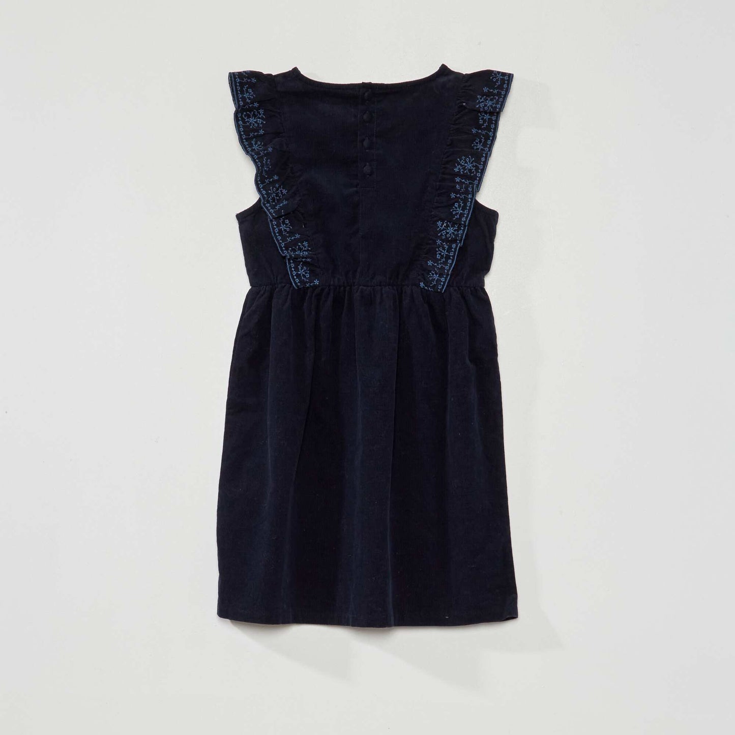 Sleeveless velour dress NAVY_FLOW