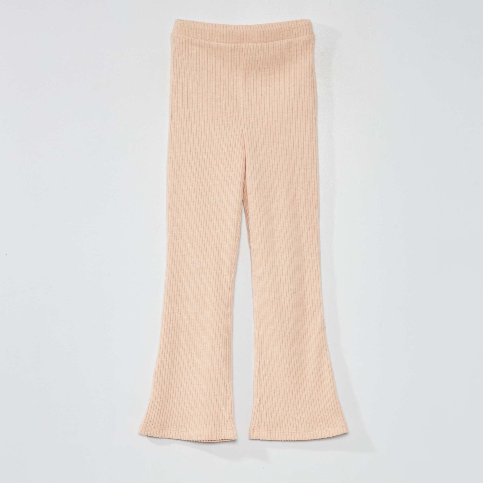 Ribbed knit trousers BEIGE