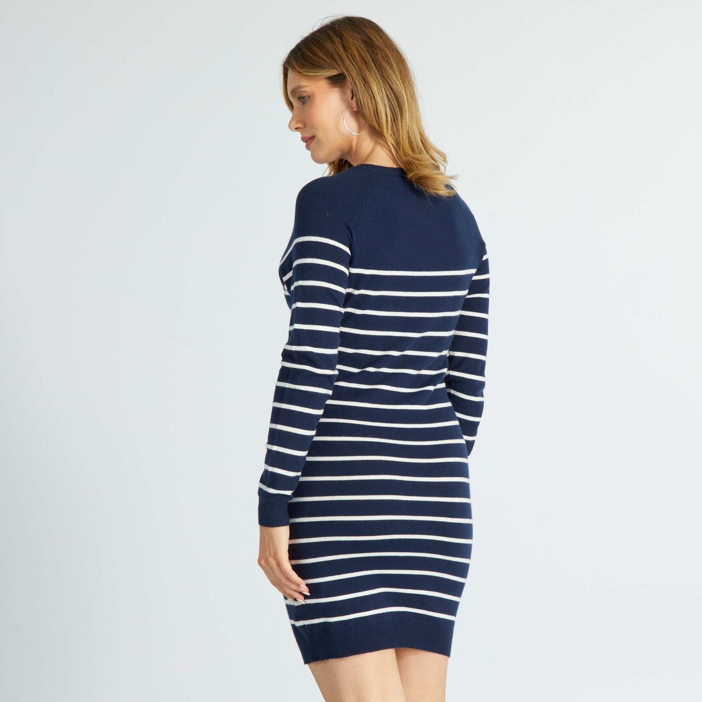 Nursing sweater dress BLUE