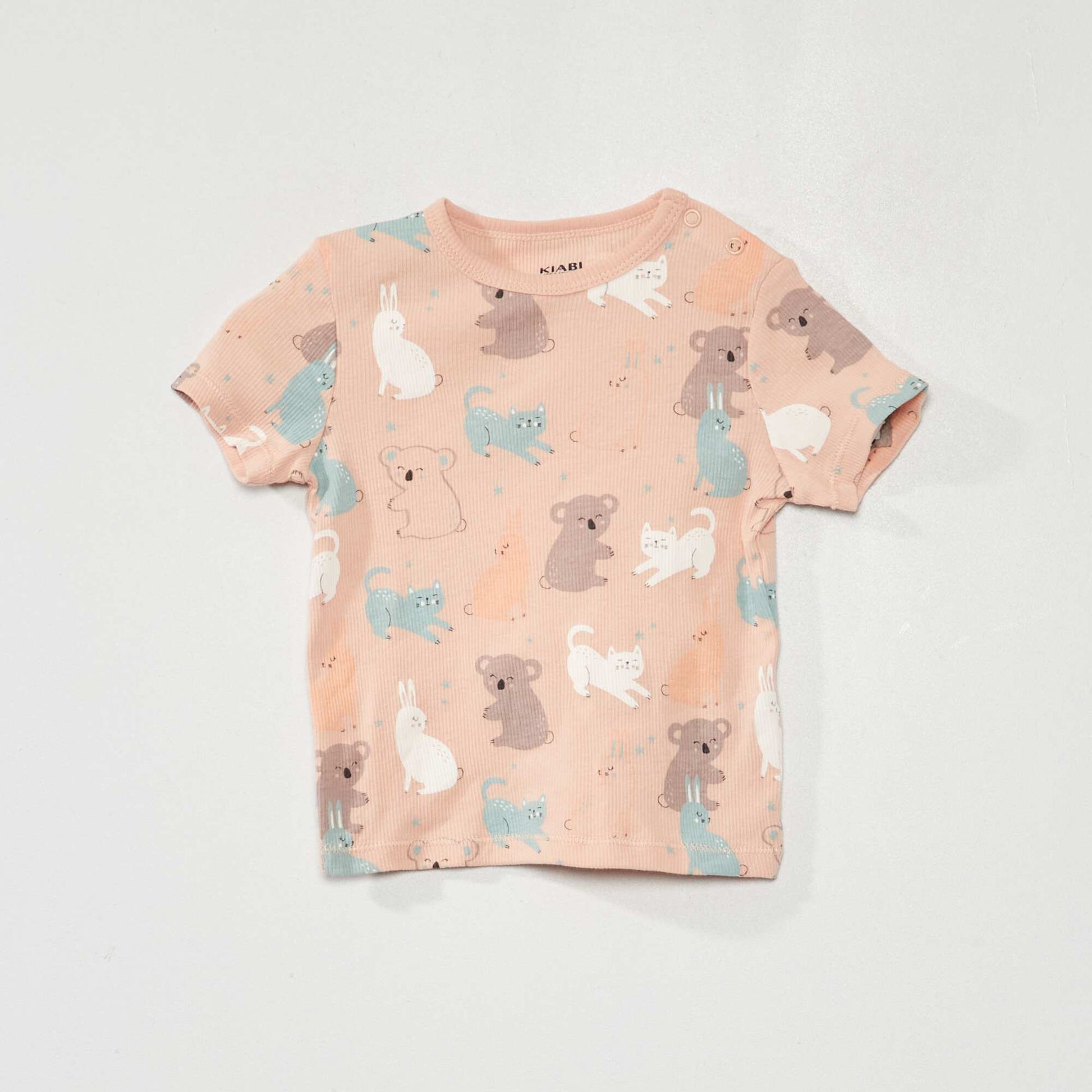 Ribbed short pyjamas - Two-piece set AO_ANIMAL