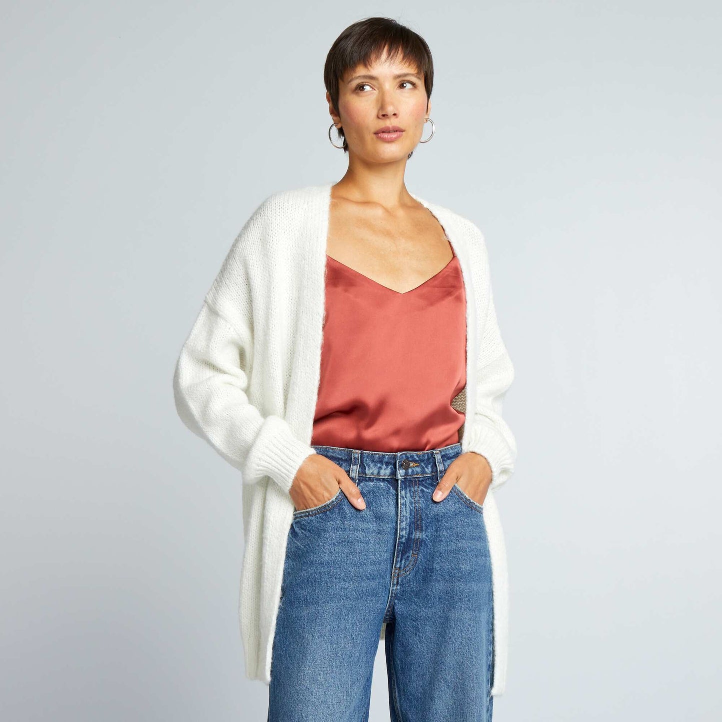 Mid-length knitted cardigan COCONUT_MI