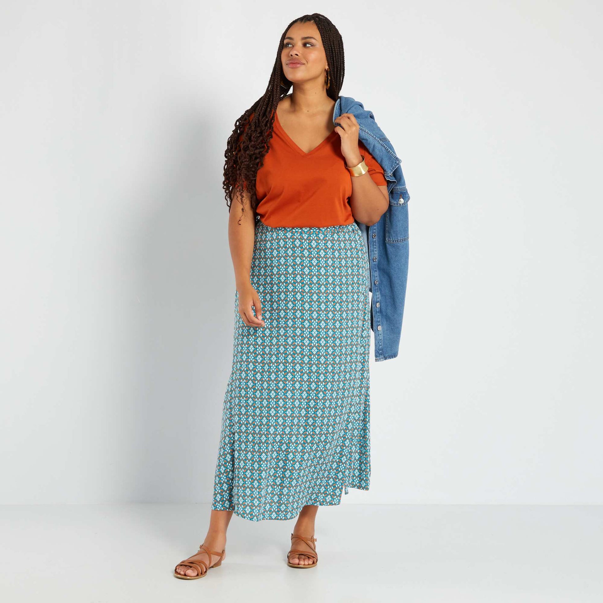 Midi skirt BLUE