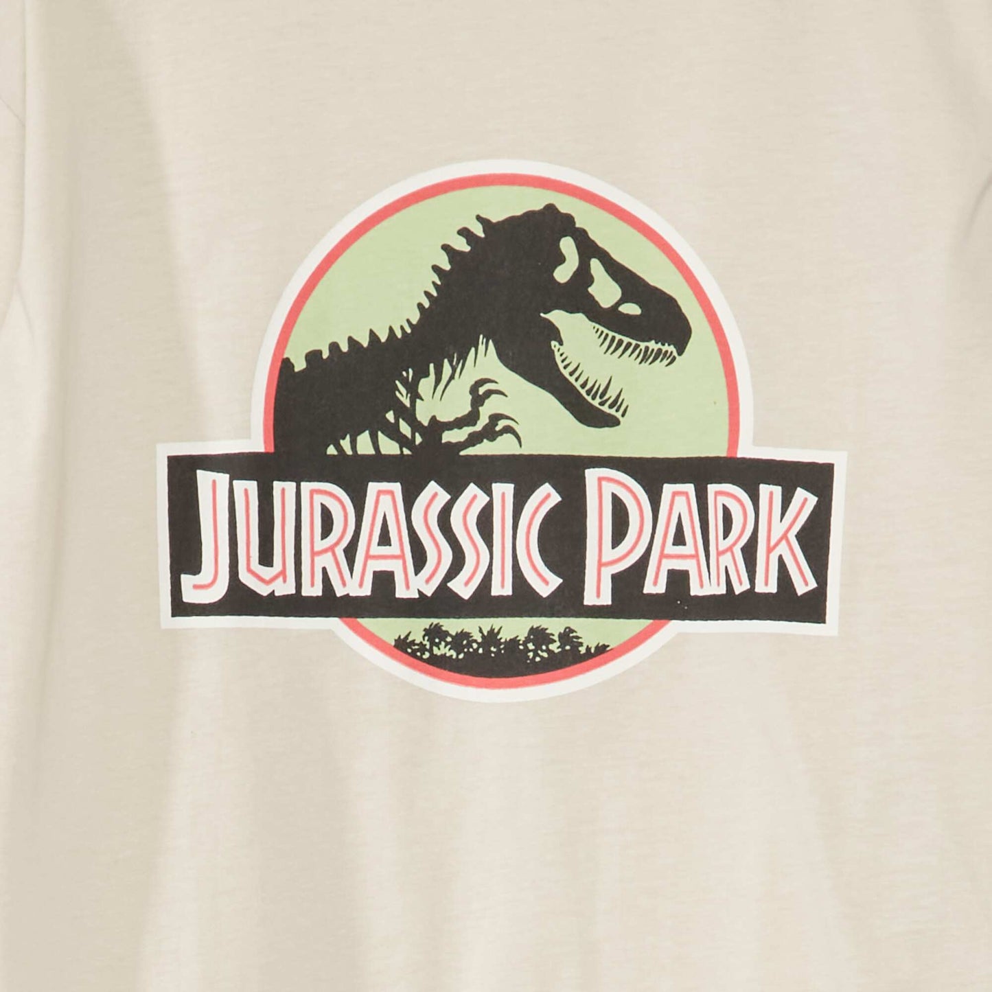 'Jurassic Park' long-sleeved T-shirt ecru